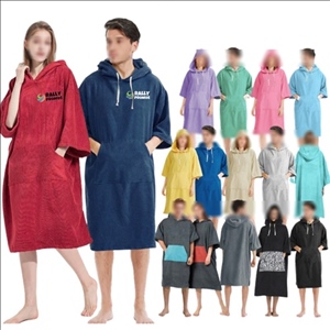 43.3x29.5in Hooded Changing Poncho Bathrobe Bath Towel